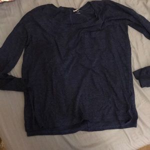 Navy blue long sleeve shirt